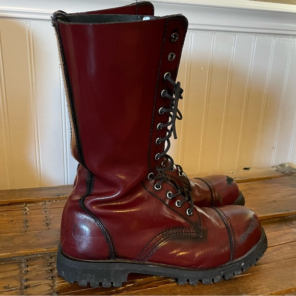 Other - Altercore 552 Burgundy Rub Off Beat Up Combat Steel Toe Boots